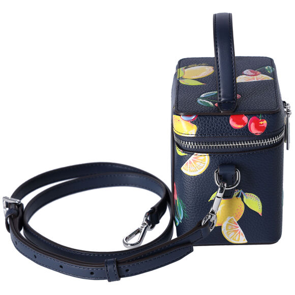 Michael Kors Sandrine Small Sequined Lemon Print Crossbody Bag Vanity Case - Picture 4 of 5